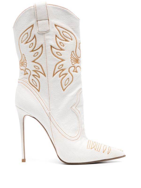 Stylish Women's Western High-Heel Boots - Stiletto, Denim & PU - Buy Center