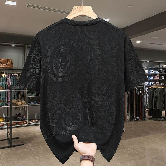 Plus Size Loose V-Neck T-Shirt for Men - Casual Wear in 5XL to 11XL - Buy Center