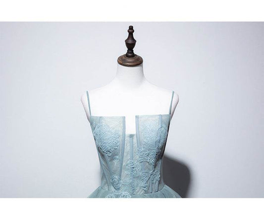 Buycenter Grey Green Suspender Bra Evening Dress - Elegant for Women - Buy Center