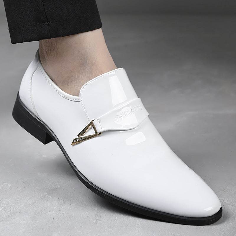 Classic Men's Leather Casual Shoes - Pointed Toe, Wear-Resistant Comfort - Buy Center