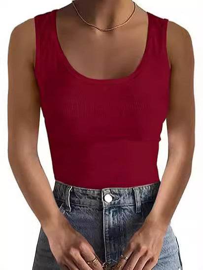 Buycenter Women's Slim-Fit Vest - Stylish Pullover Top in Various Colors - Buy Center