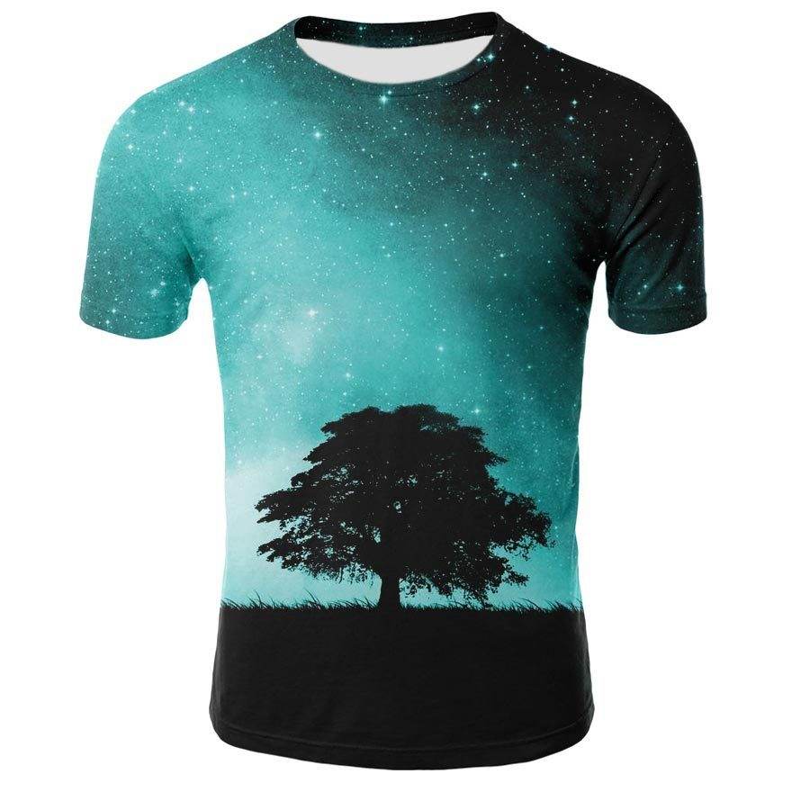 Men's 3D Digital Printing Slim Fit T-Shirt - Summer Style & Comfort - Buy Center