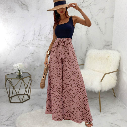 Buycenter Women's Slimming Polka-Dot Trousers - Stylish & Comfortable Fit - Buy Center