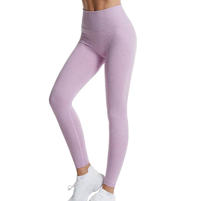Buycenter High Waisted Plus Size Gym Pants - Solid Color, Seamless Fit - Buy Center