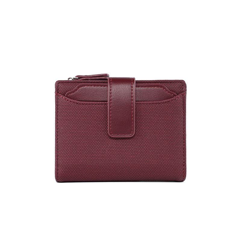 Women's Solid Color Leather Wallet - Stylish, Compact & Durable Accessory - Buy Center