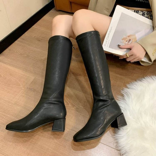 Thinner-Looked High Heel Boots - Stylish Black & Khaki Options for Women - Buy Center