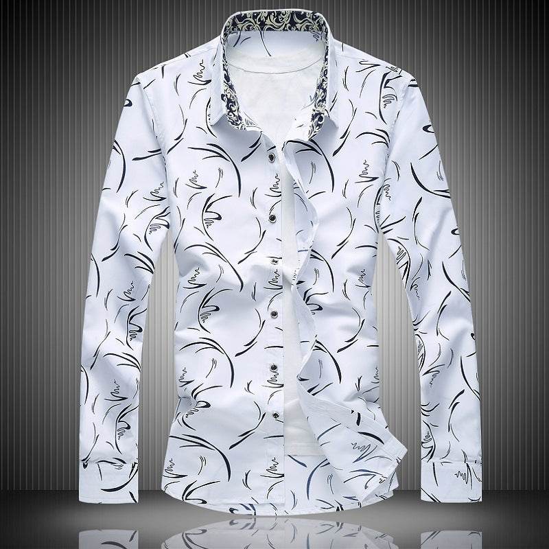 Buycenter Plus Size Floral Long-Sleeved Casual Shirt - Urban Style - Buy Center