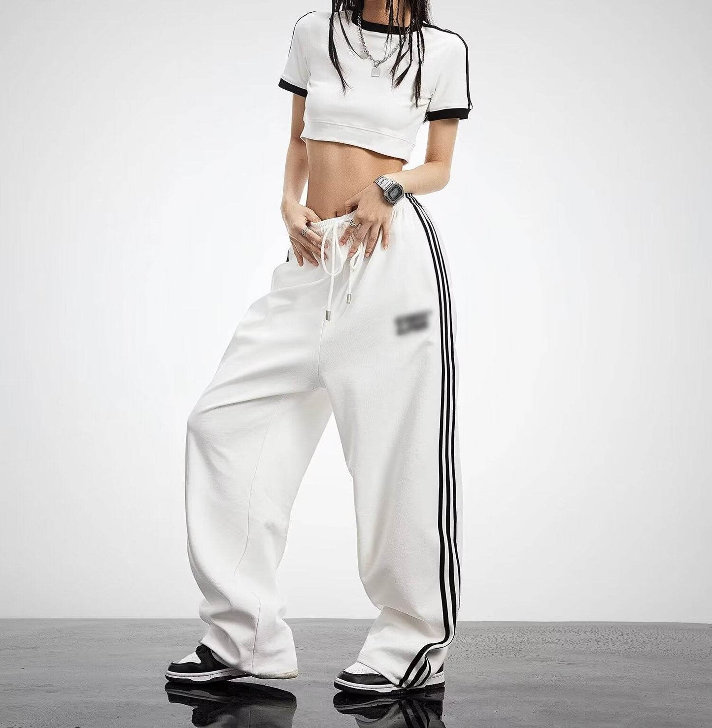 Jenny Jazz Autumn Wide Leg Pants - Mid Waist, Trendy Comfortable Fit - Buy Center