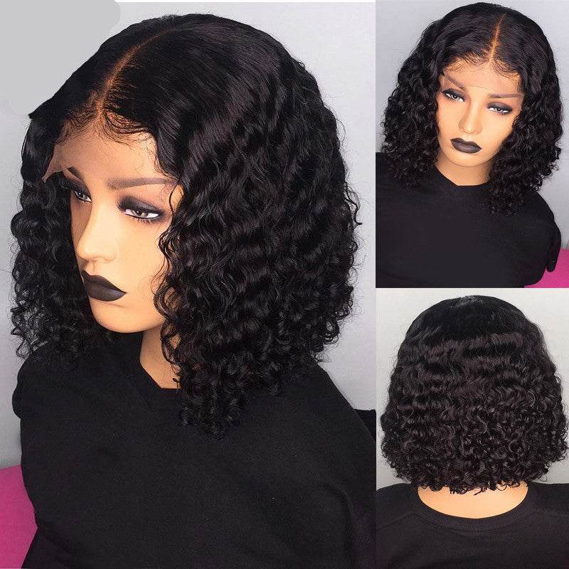 Water Wave Bob Wig - 100% Human Hair, Stylish Look 6-14 Inch - Buy Center