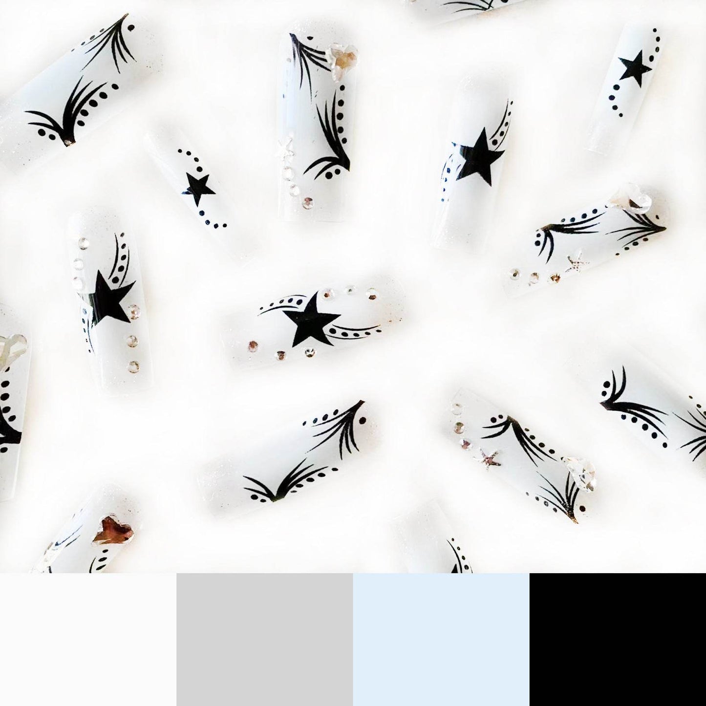 Women's Fashion Rhinestone Patch Nails - Glamorous Nail Decorations 2025 - Buy Center