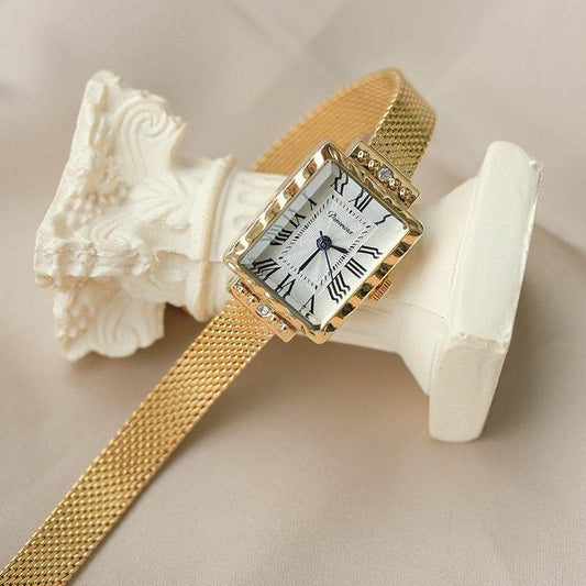 Women's Mid-Ancient Milan Watch - Elegant Rectangular, Waterproof Design - Buy Center