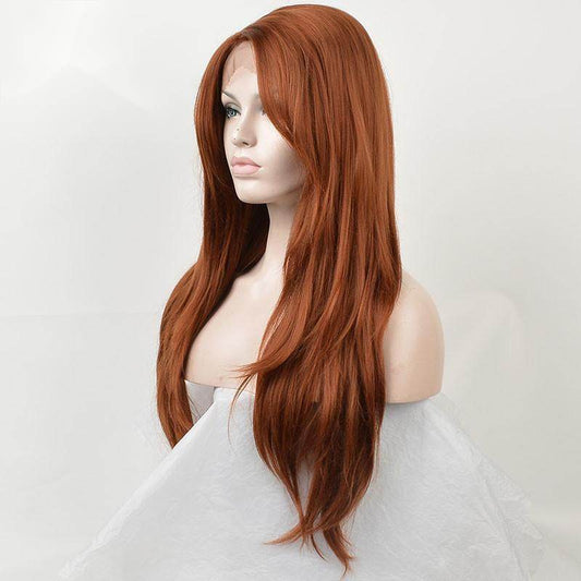 Synthetic Front Lace Long Curly Wig - Natural Look for Cosplay & Style - Buy Center