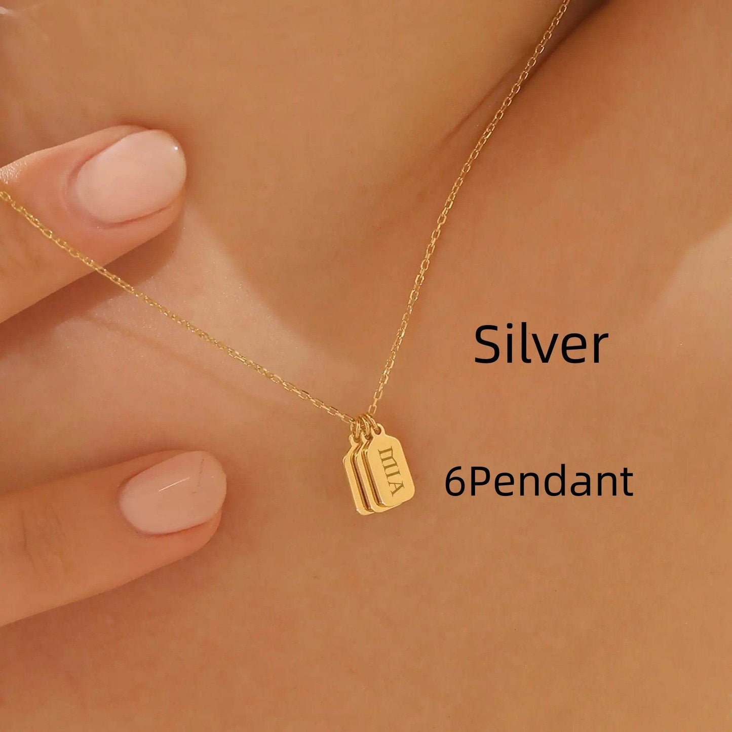 Minimalist Carved Name Pendant Necklace - Custom Stainless Steel Jewelry - Buy Center