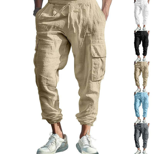 Buycenter Multi-Pocket Loose Cargo Pants for Men - Casual Cotton Style - Buy Center
