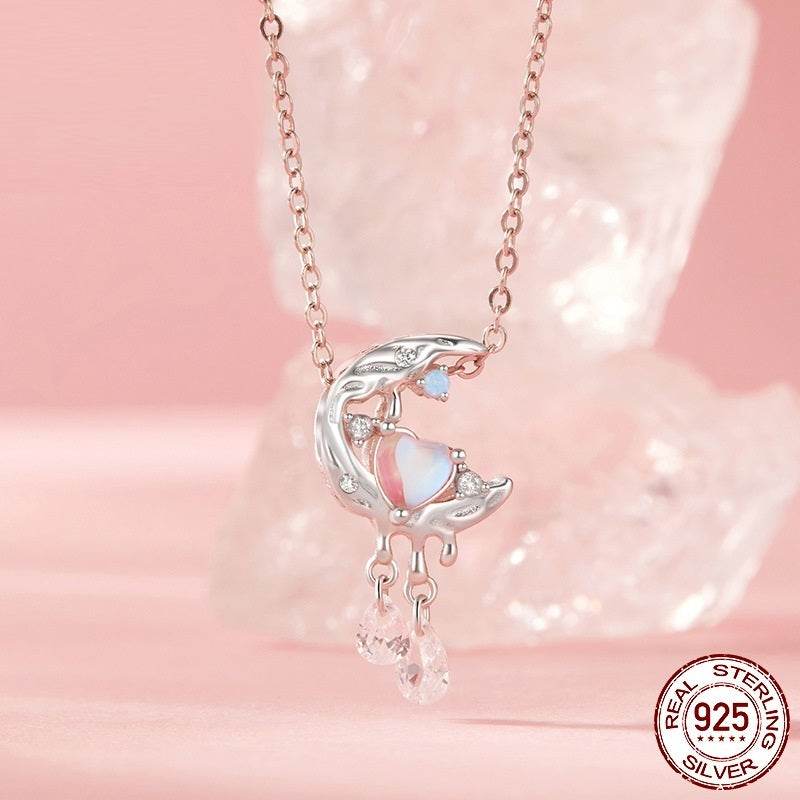 Moonlight Beaded DIY Bracelet - 925 Silver Moon Pendant Accessory - Buy Center