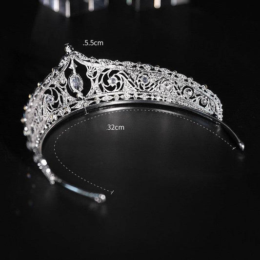 Elegant European-Style Bridal Crown - Rhinestone Hair Jewelry for Weddings - Buy Center