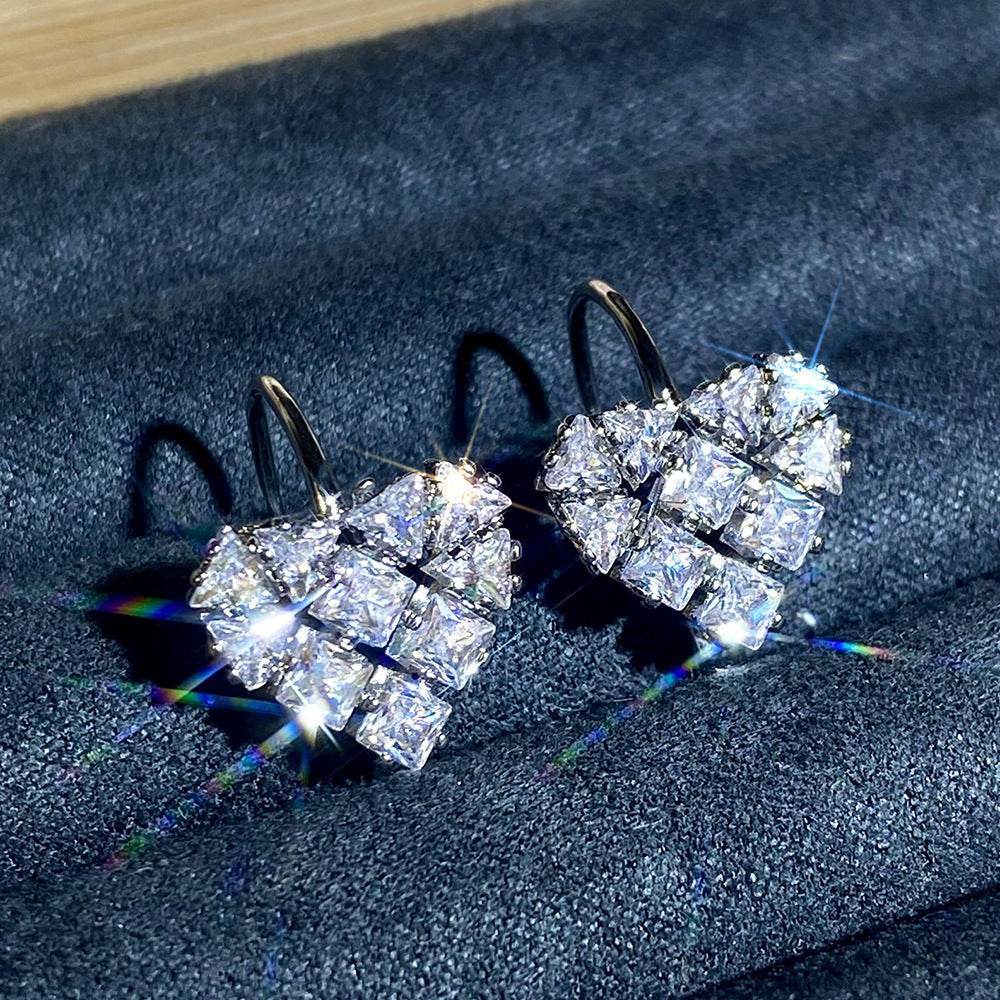 Buy Center Exquisite Peach Heart Earrings - Micro Inlaid Zircon Design - Buy Center