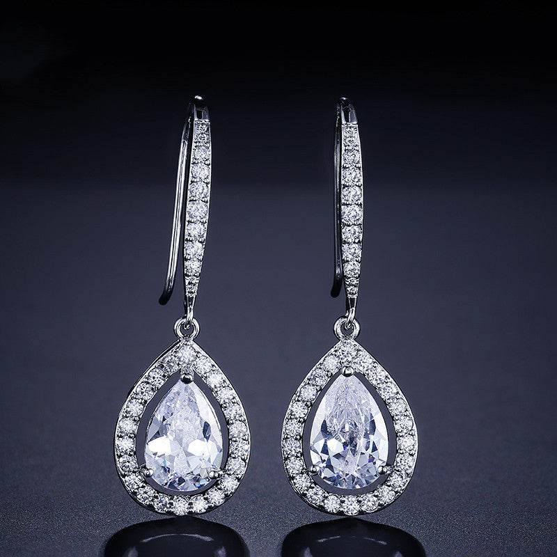 Buycenter Zircon Drop-shaped Earrings - Fashion Pearls Jewelry for Women - Buy Center