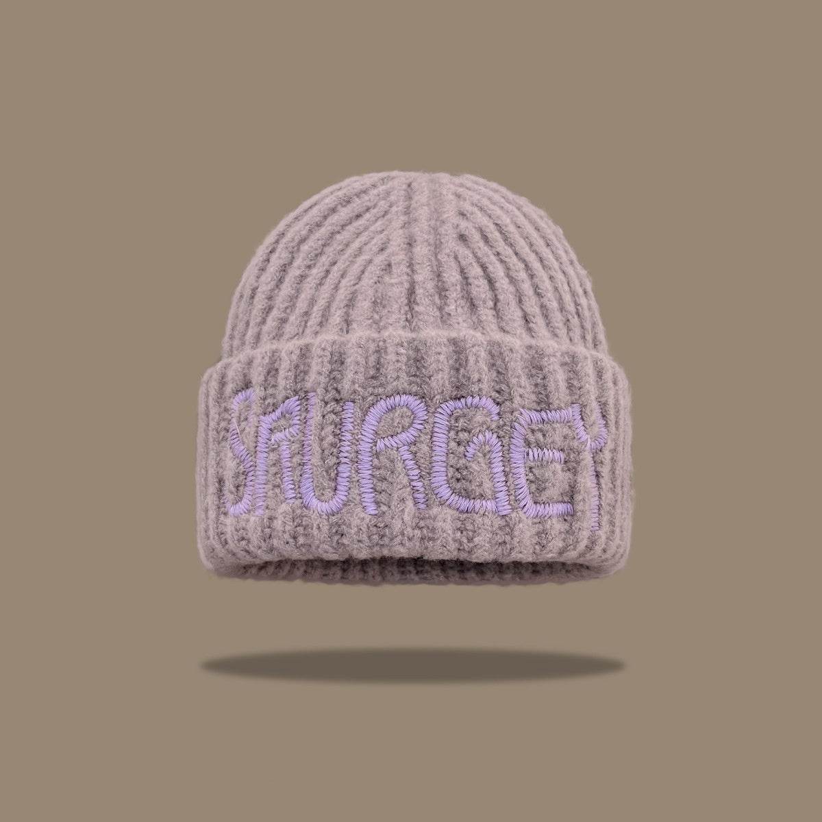 Korean Fashion Wool Hat - Trendy Lettered Design for Winter Style - Buy Center