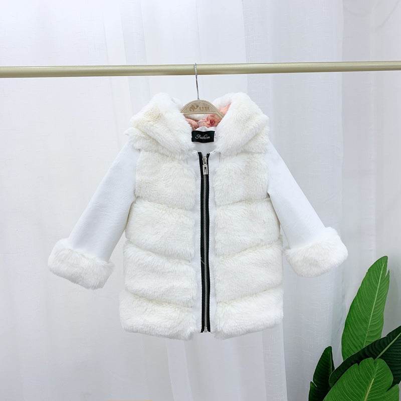 Children's Faux Fur Hooded Coat - Stylish, Warm & Trendy for 2025 - Buy Center