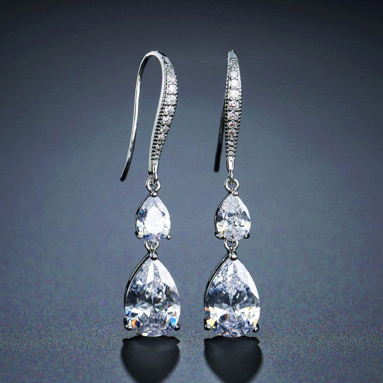 Buycenter RAKOL Water Drop Zircon Earrings - Simple & Elegant for All Occasions - Buy Center