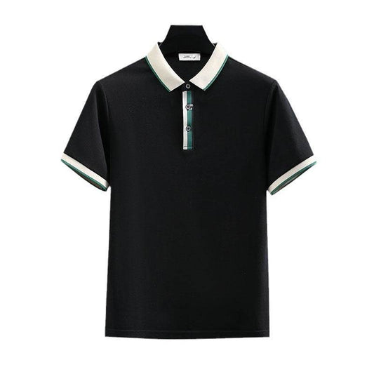 Casual Summer Pearl Cotton Polo Shirt - Short-Sleeved & Loose Fit - Buy Center