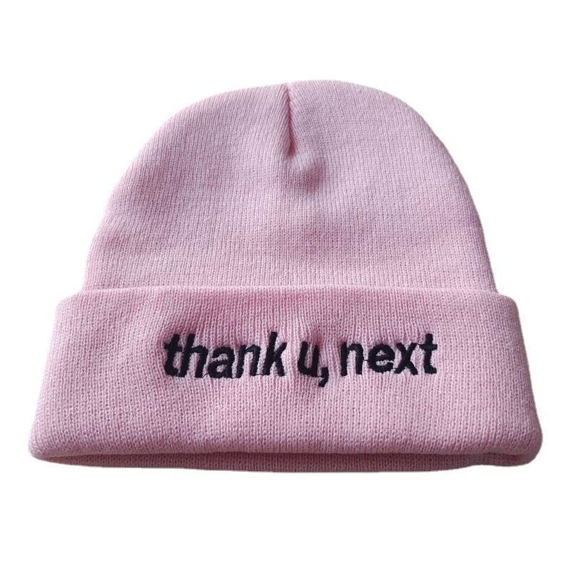 Thank U, Next Embroidery Knitted Hat - Warm Fashion for Men & Women - Buy Center