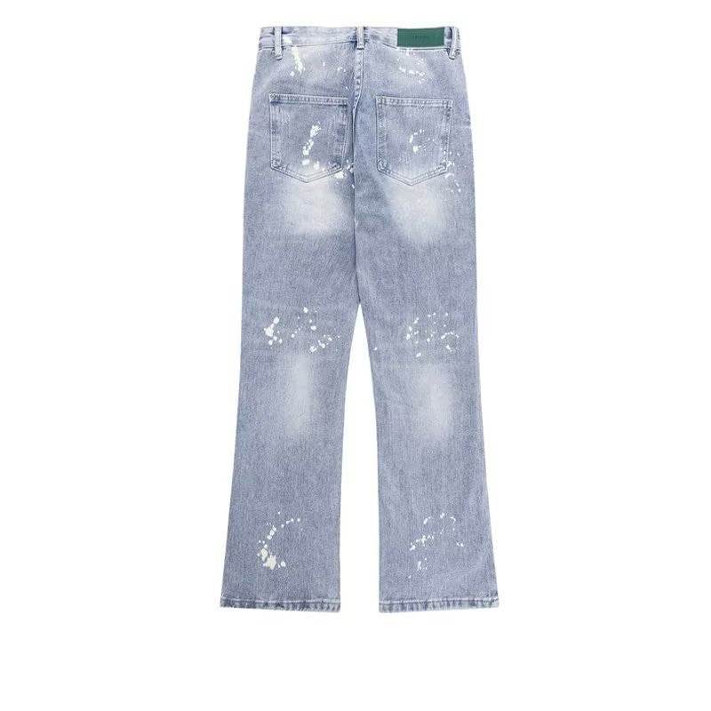 Trendy Men's Straight Trousers - Hand-Painted Jeans in Multiple Sizes - Buy Center