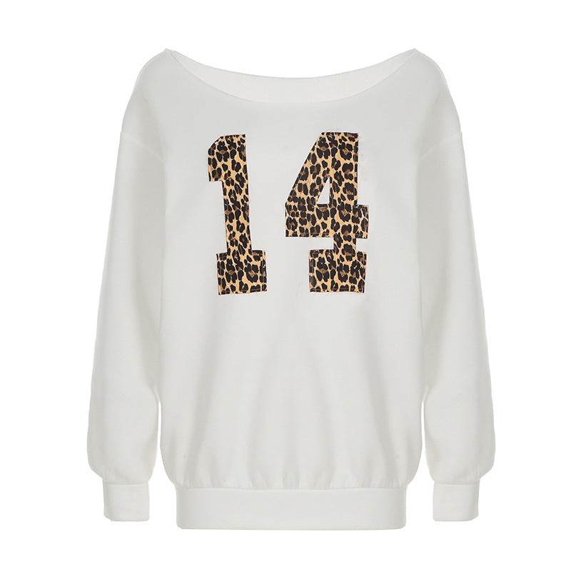 Buycenter Leopard Print Digital Sweater for Women - Loose Fit, Casual Style - Buy Center