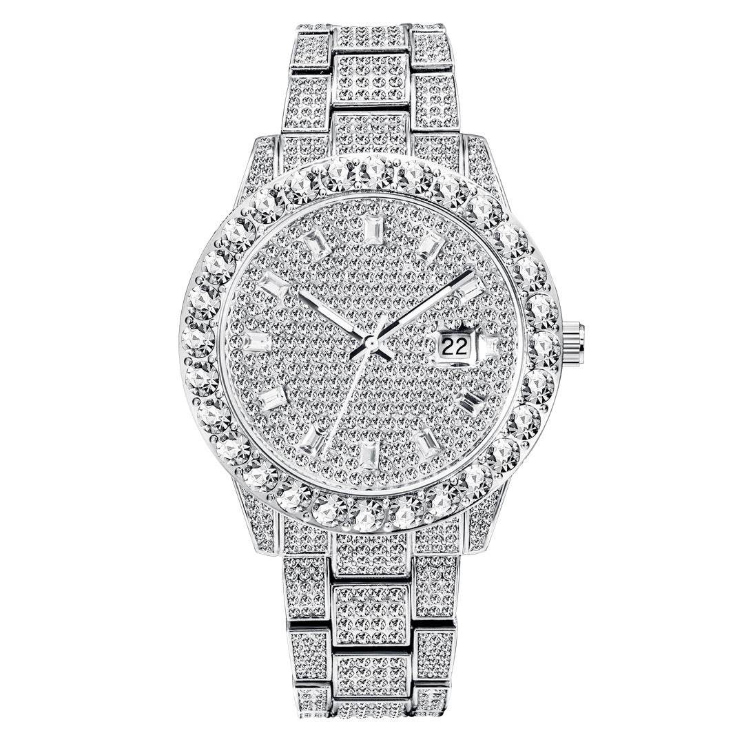 Elegant Gold Diamond Watch - Large Dial Women’s Sports Timepiece 2025 - Buy Center