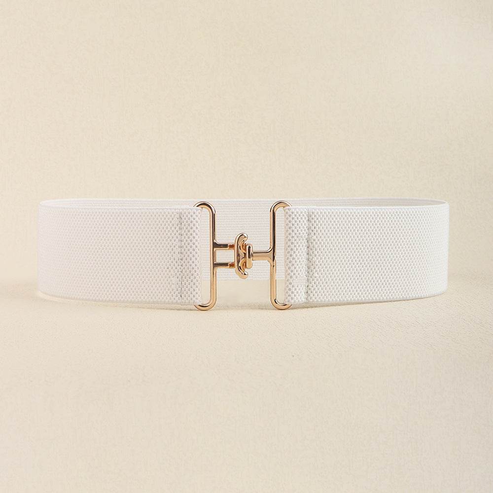 Women's Elastic Belt with Simple Buckle - Stylish & Adjustable for Any Outfit - Buy Center