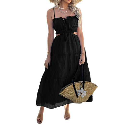 Buycenter Bohemian High Waist Sling Dress - Stylish Vacation Essential - Buy Center