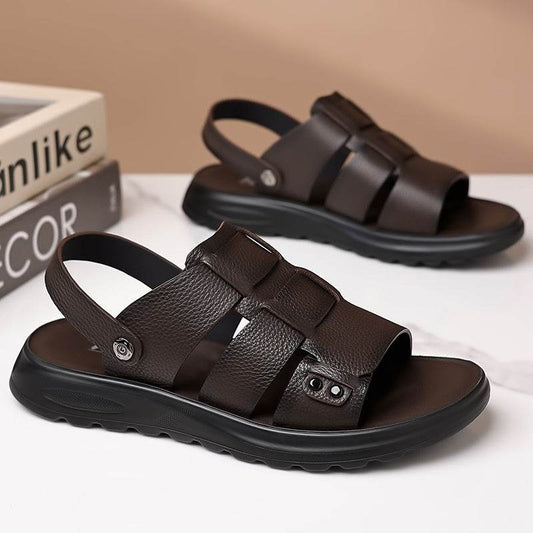 Buycenter Outdoor Non-Slip Slippers - Casual Fish Mouth Design for Men - Buy Center