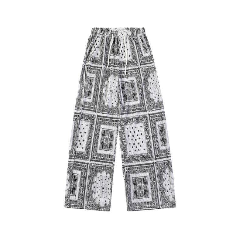 Ethnic Tide Paisley Floral Casual Pants for Men - Comfortable Wide Leg Style - Buy Center