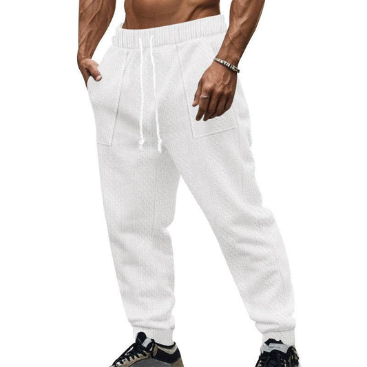 Buycenter Men's Casual Knitted Trousers - Breathable, Drawstring, Plus Size - Buy Center