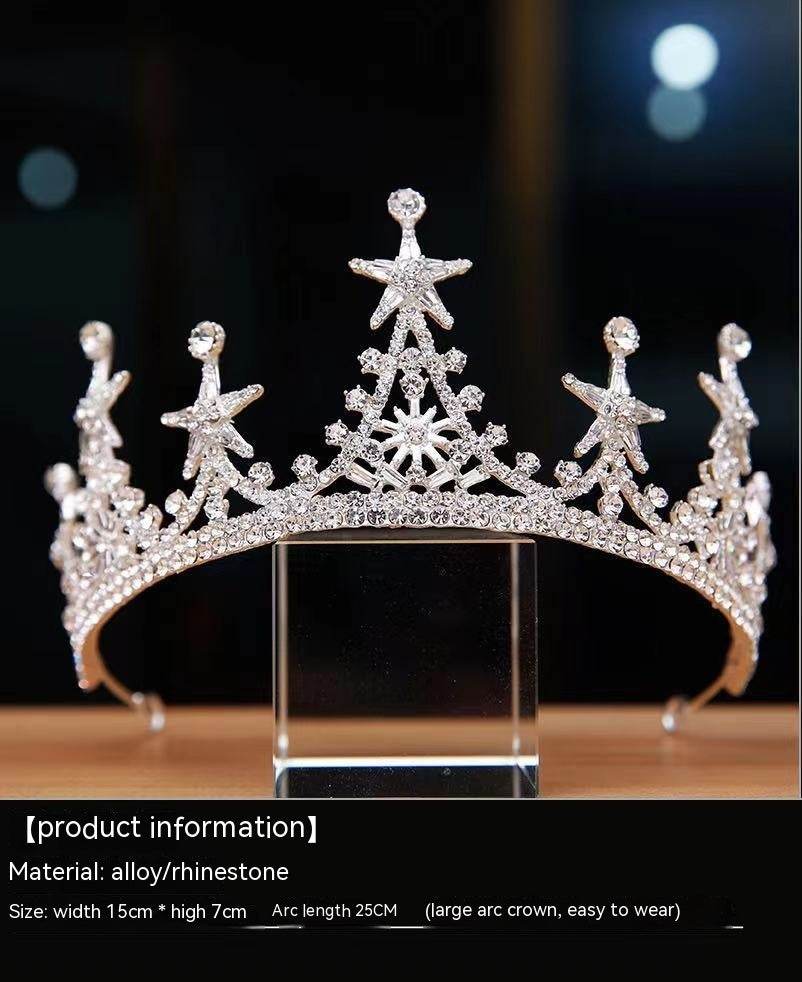 High-Grade Alloy Bridal Crown Headdress - Luxury Silver & Gold Finish - Buy Center