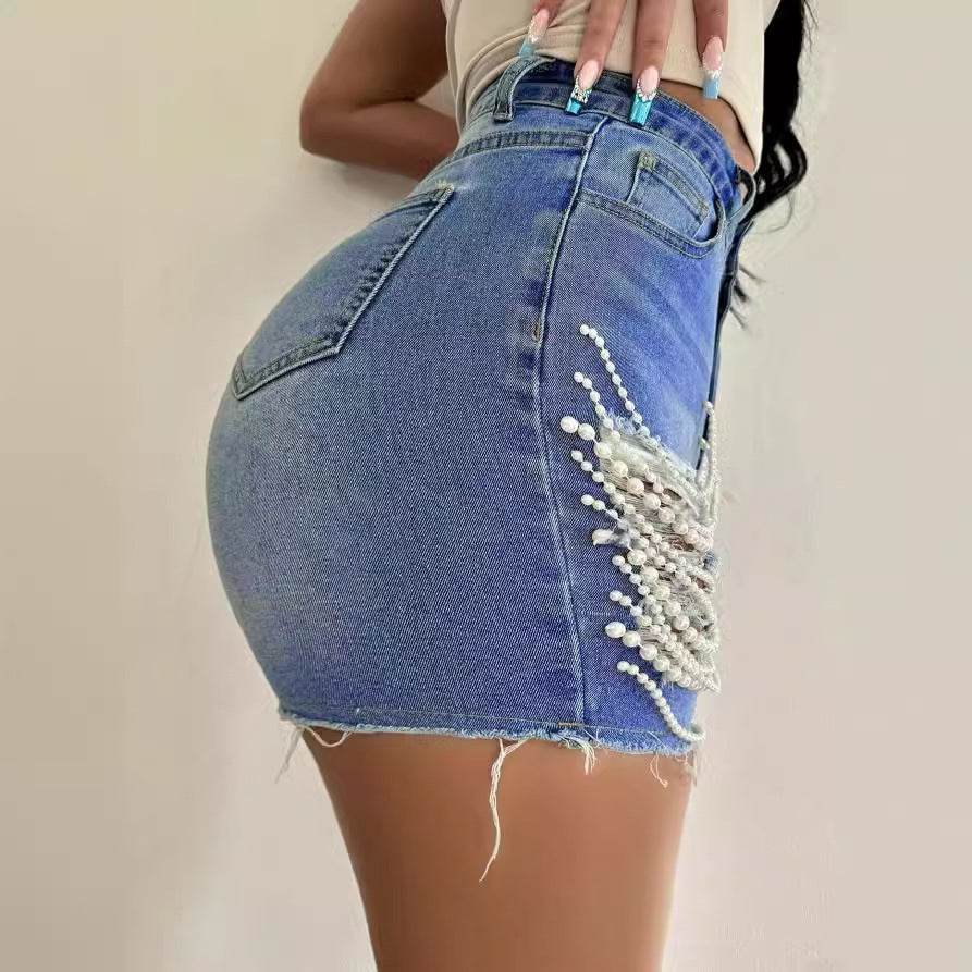 Buycenter High Waist Denim Shorts for Women - Ripped Street Style Fashion - Buy Center