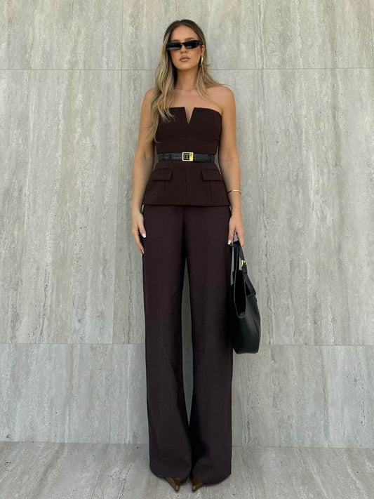 Buycenter Solid Color Strapless Tube Top - Slim Fit Women's Camis - Buy Center