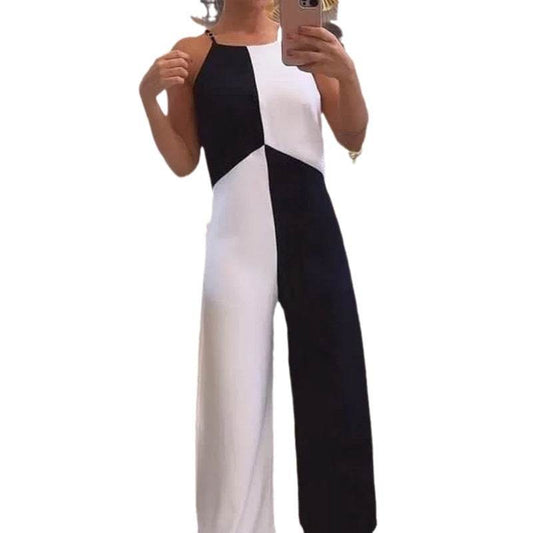 Buycenter Casual Loose Color Block Jumpsuit - Trendy Fashion Piece - Buy Center