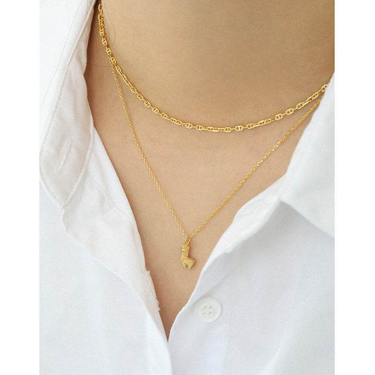 Minimalist Pig Nose Necklace - 925 Sterling Silver for Women, Adjustable Length - Buy Center