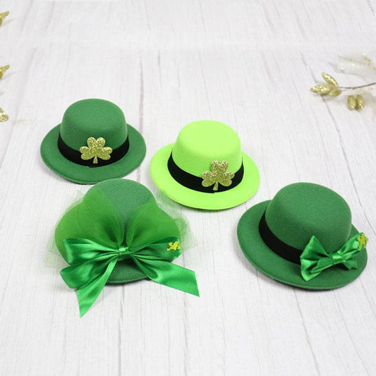 Buycenter Green Shamrock Top Hat Decoration - Irish Festival Style - Buy Center