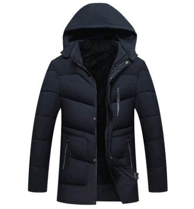 Buycenter Men's Hooded Cotton Coat - Warm Thick Jacket for Autumn - Buy Center