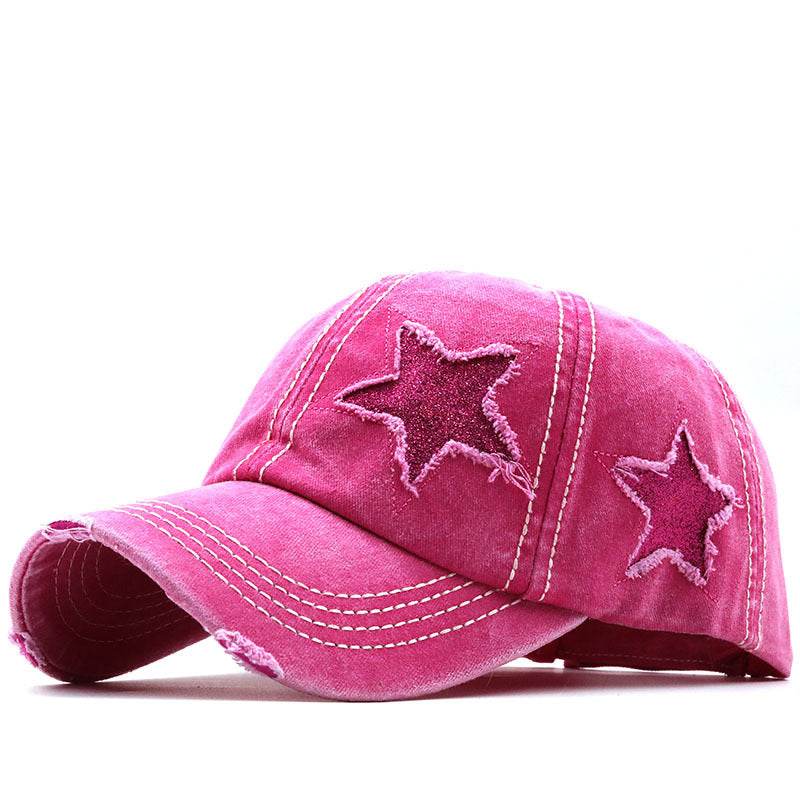 Buycenter Washed Pentagram Baseball Cap - Adjustable & Breathable for All - Buy Center