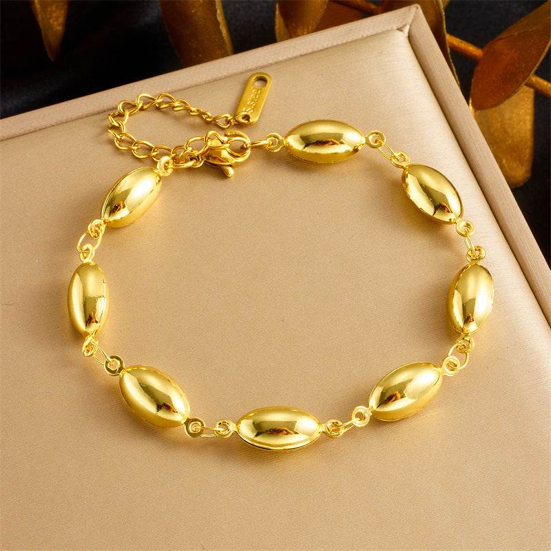 Buy Center Simple Punk Oval Water Drop Bracelet - Geometric Design for Women - Buy Center