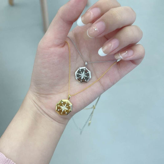 S925 Sterling Silver Compass Necklace - Lucky Star Pendant for Women - Buy Center