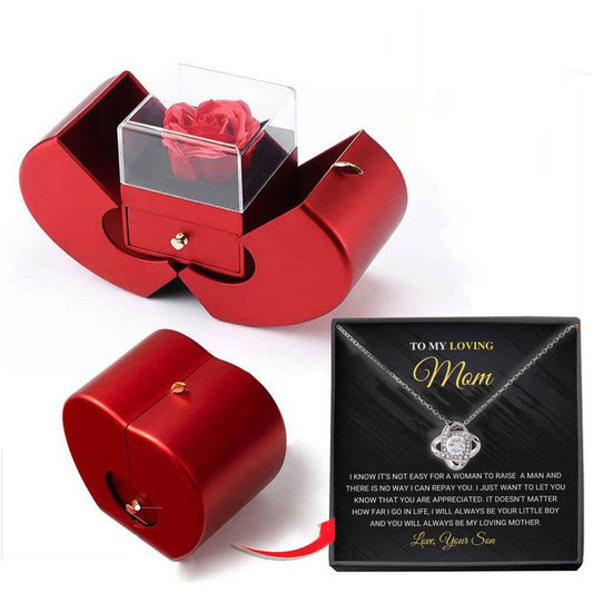 Niche Mother's Day Heart Pendant Necklace - Apple Box Gift Set - Buy Center