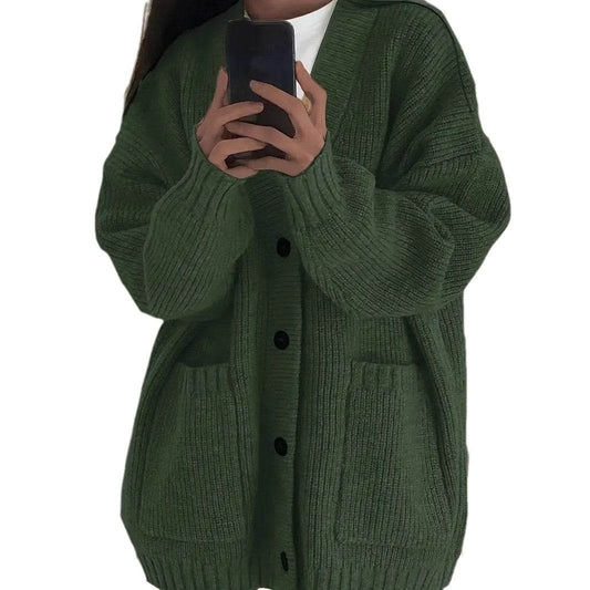 Buycenter Women's Vintage Loose Outer Wear Coat - Japanese Lazy Style - Buy Center