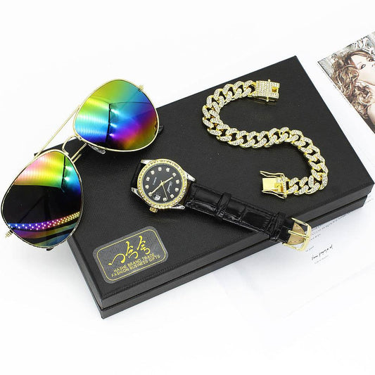 Women's High Sense Bracelet Watch Suit - Stylish Sunglasses & Gift Box - Buy Center