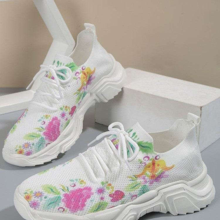 Casual Flower Sports Shoes for Women - Stylish Comfort & Plus Sizes - Buy Center