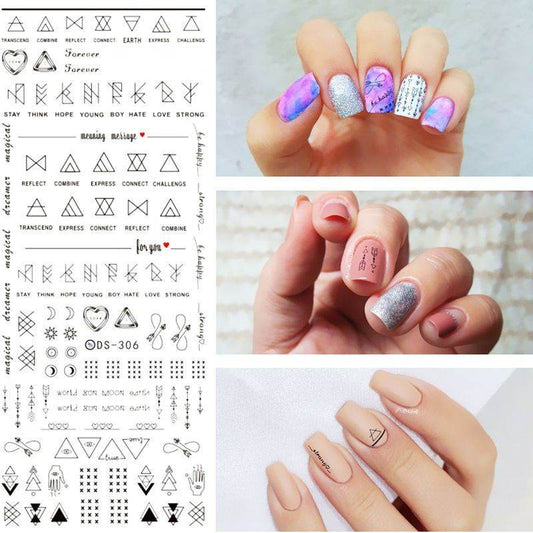 Geometric DIY Art Nail Polish Stickers - Modern Styles for Trendy Nails - Buy Center